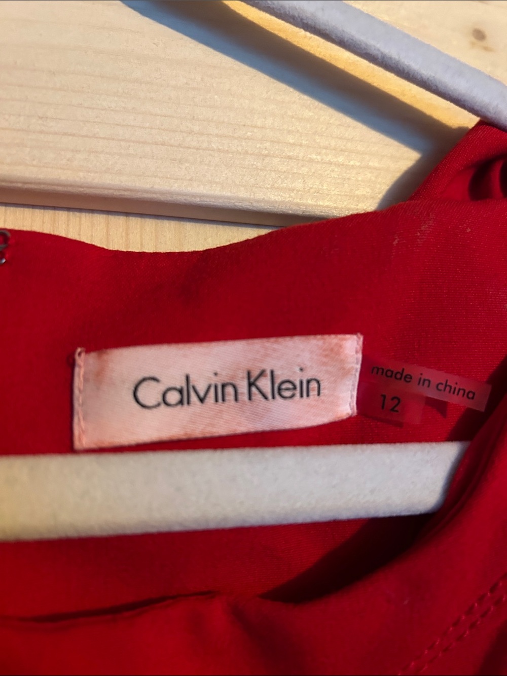 Calvin Klein Red Ruffle Dress - Picture 2 of 7